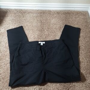 Liz Claiborne Womens Black Cargo Pants